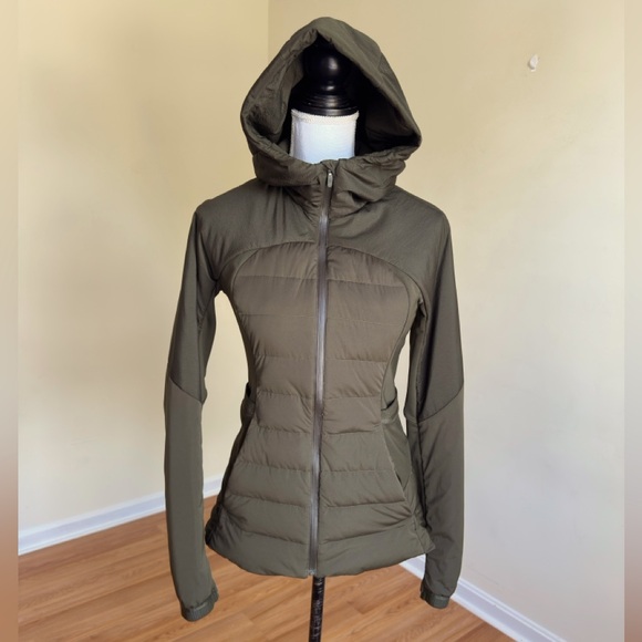 Lululemon athletica Down For It All Jacket Dark Olive Size 6 | Running Primaloft - Picture 3 of 17